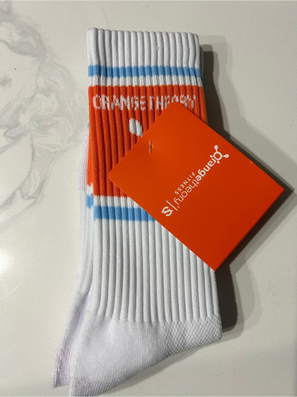 NWT Orangetheory White Crew Socks - Branded Fitness Socks